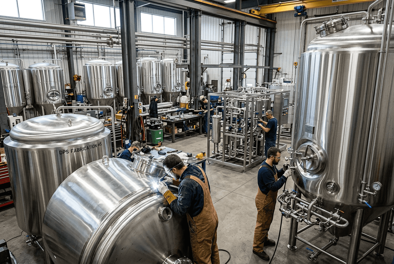 Equipment 1 DPS stainless steel process equipment manufacturing workshop