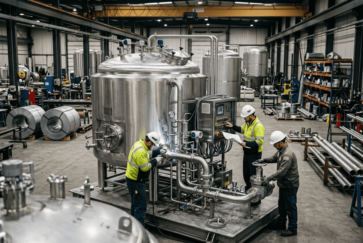 DPS sanitary process equipment installation